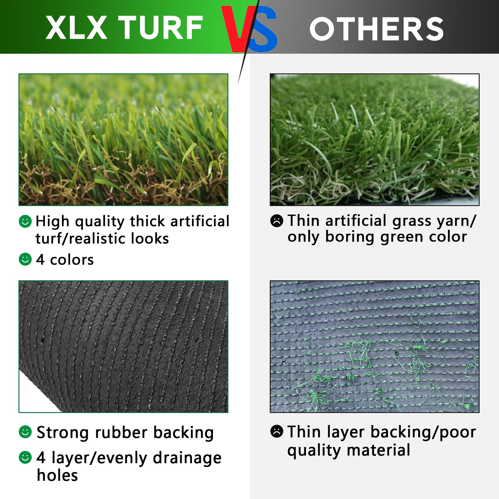 XLX TURF taille ajustable et facile à couper pour cages et zones dédiées.