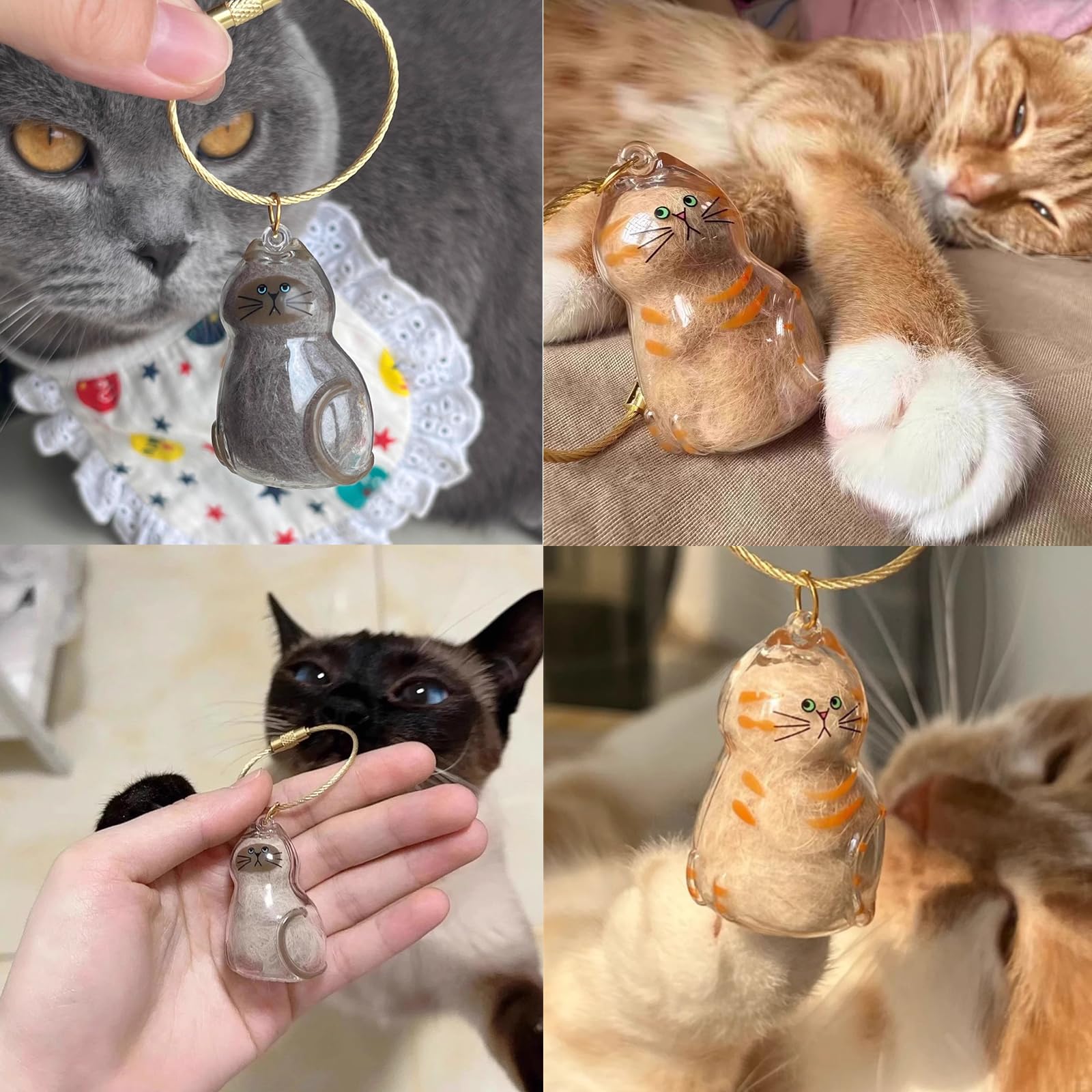 Pendentif collier Xoprmey, poils d’animaux en souvenir.