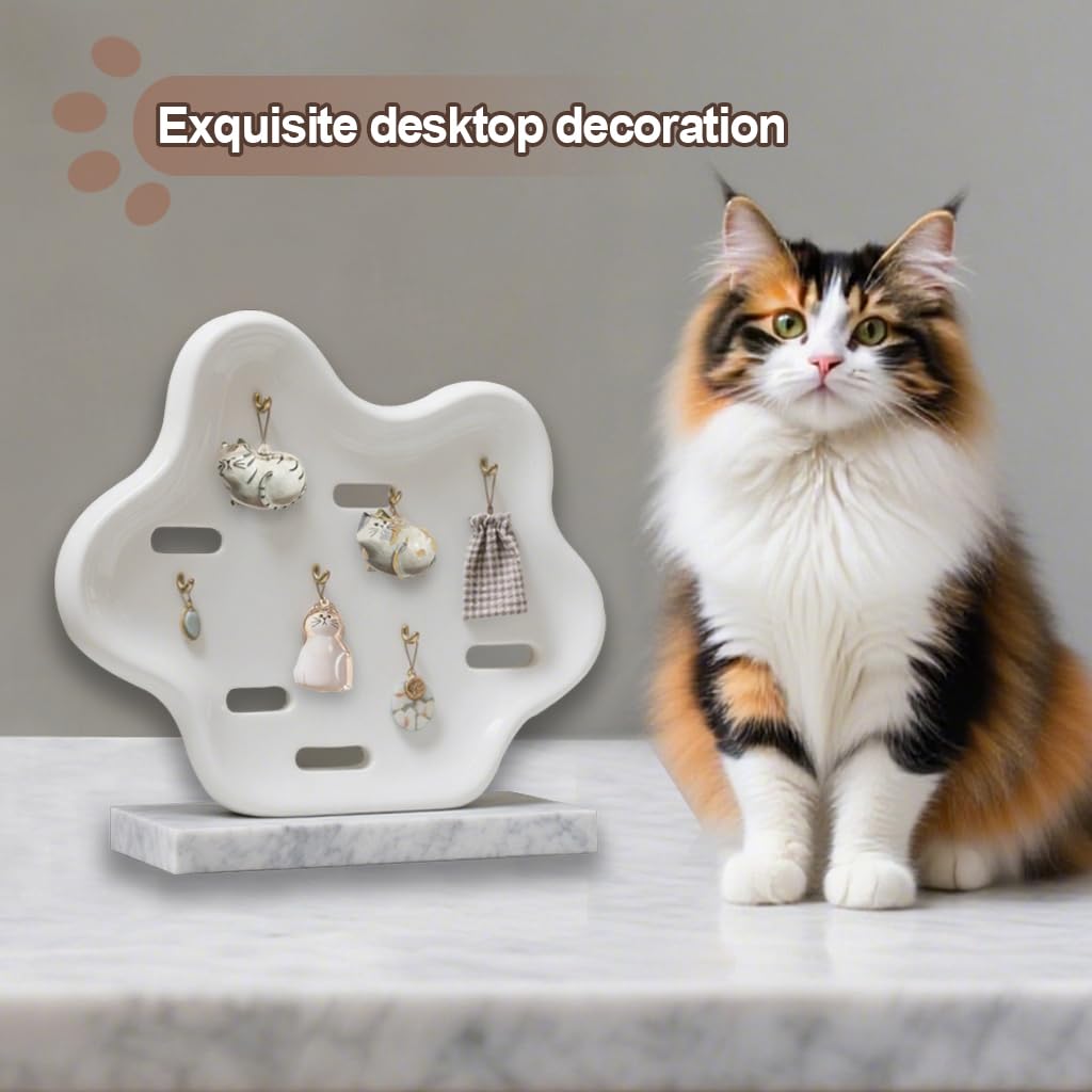 Porte-clés Xoprmey avec poils de chat, accessoire portable.