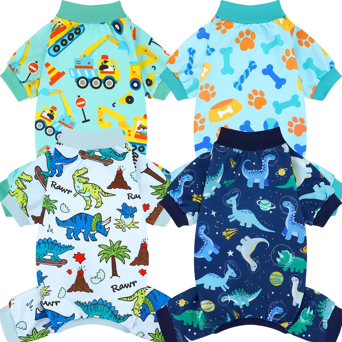 XPUDAC pyjama chien petit motif animaux, confort doux pour les siestes quotidiennes.