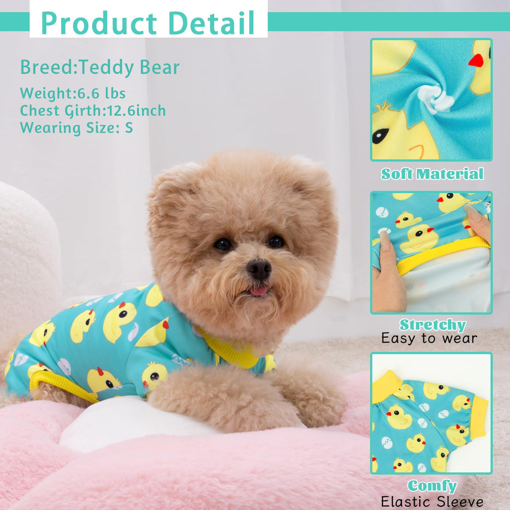 XPUDAC pyjamas chien petit imprimés dessins animaux, look ludique.