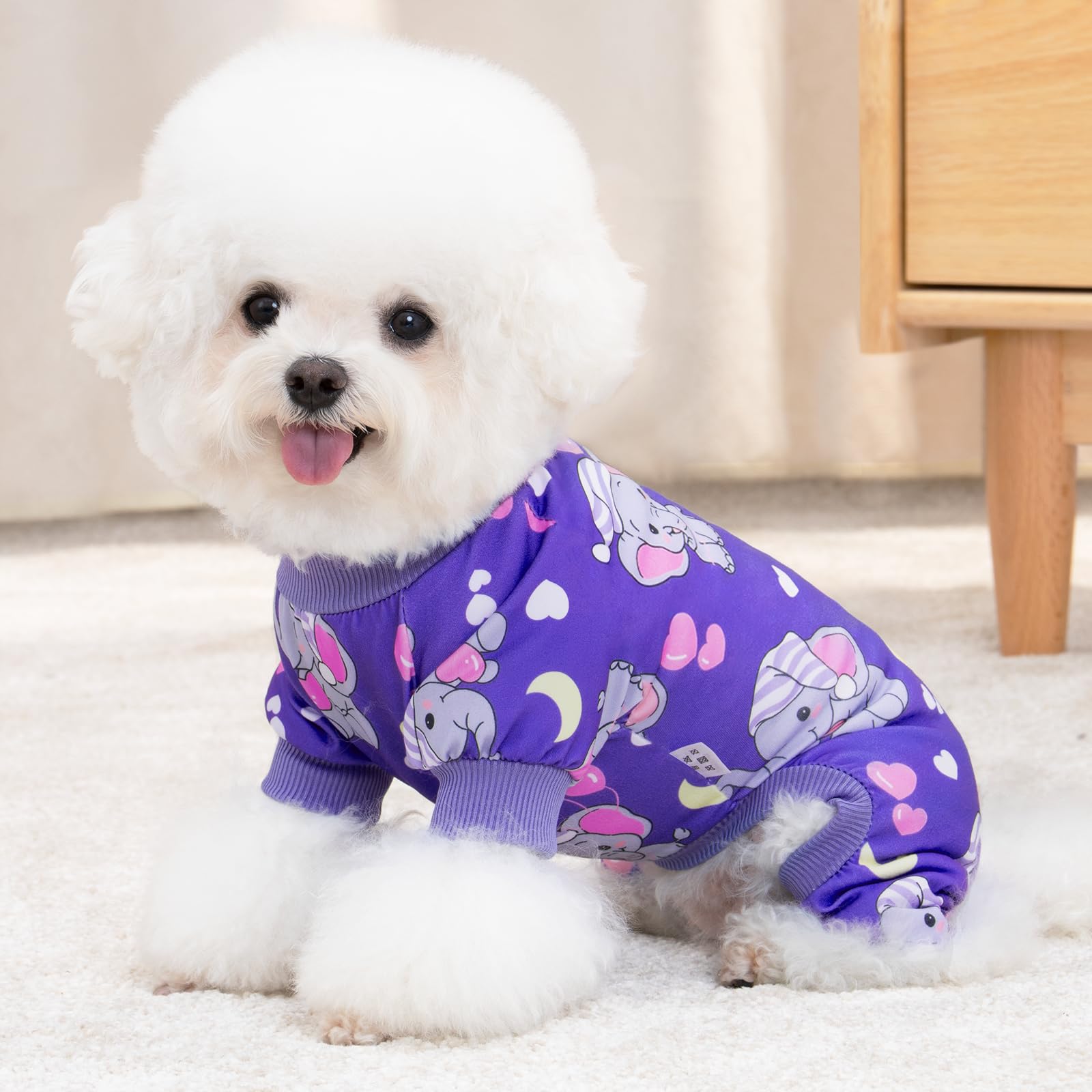 XPUDAC pyjamas chien matière douce: tissu stretch pour liberté de mouvement.