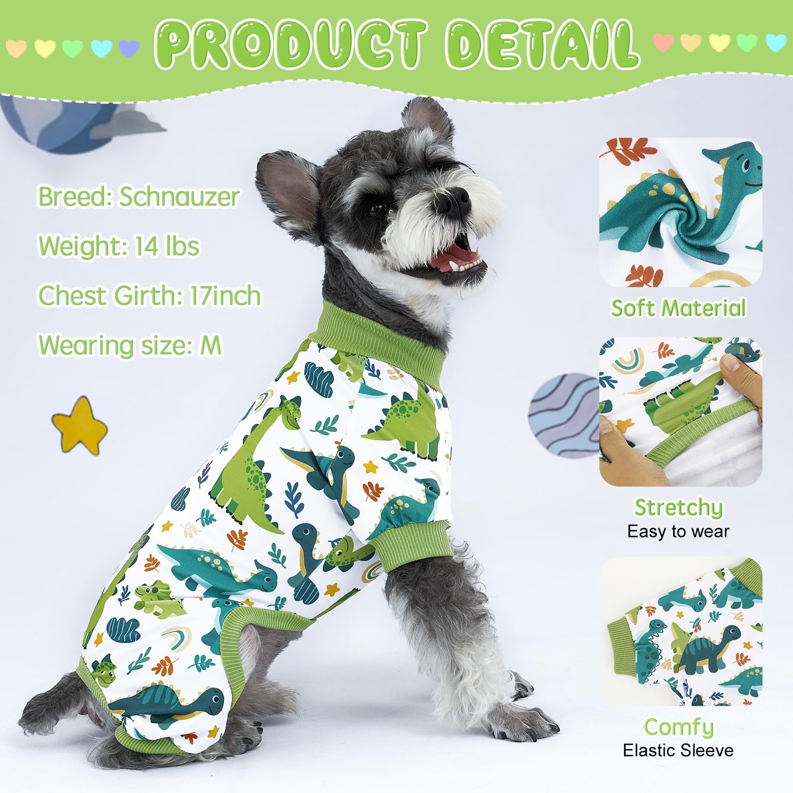 Pyjamas XPUDAC pour chien, matière douce et respirante, idéal pour toutes saisons.