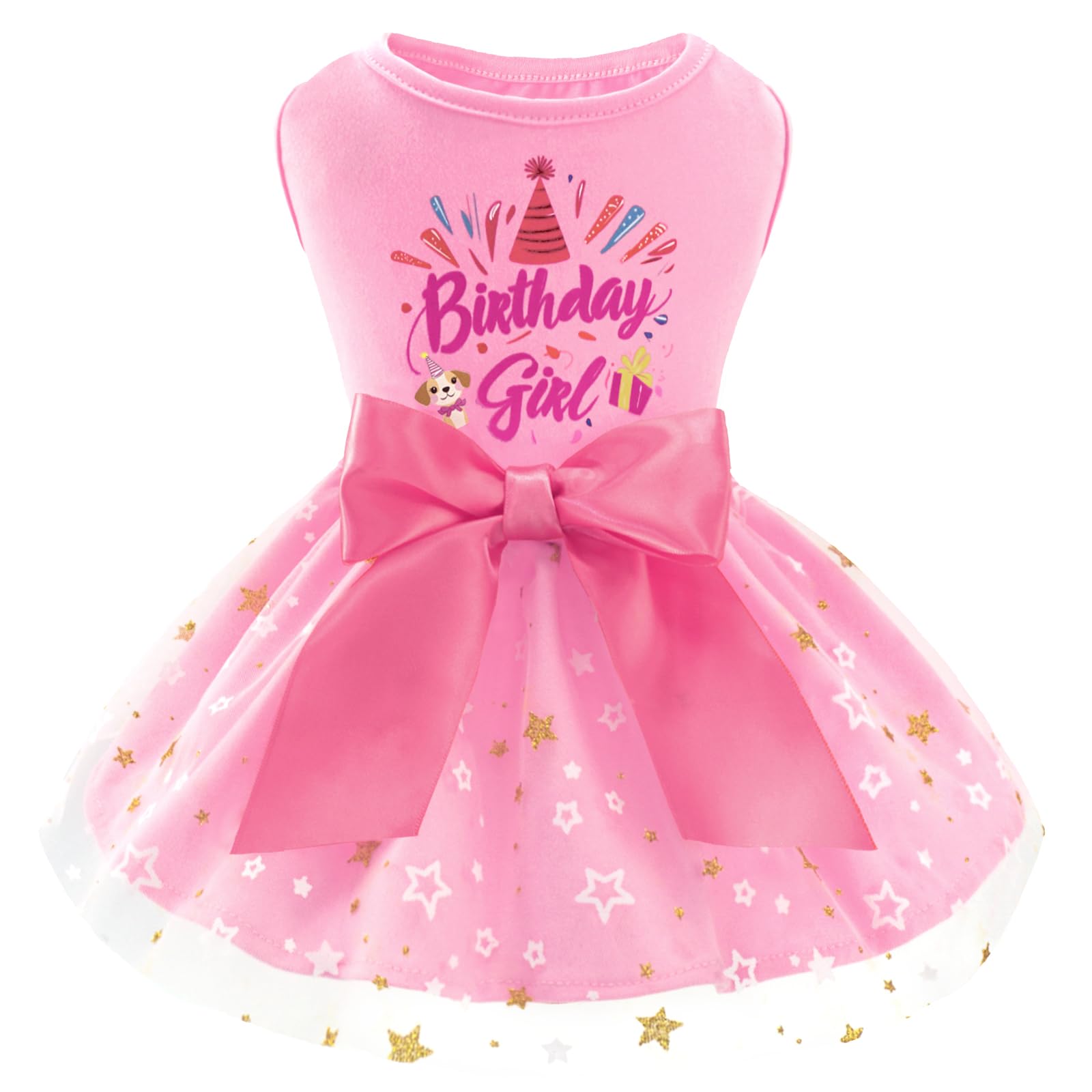 Robe XPUDAC d’anniversaire pour petit chien en tulle, parfaite pour photos et fêtes.