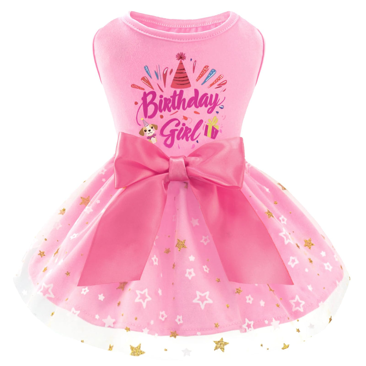 Robe XPUDAC d’anniversaire pour petit chien en tulle, parfaite pour photos et fêtes.