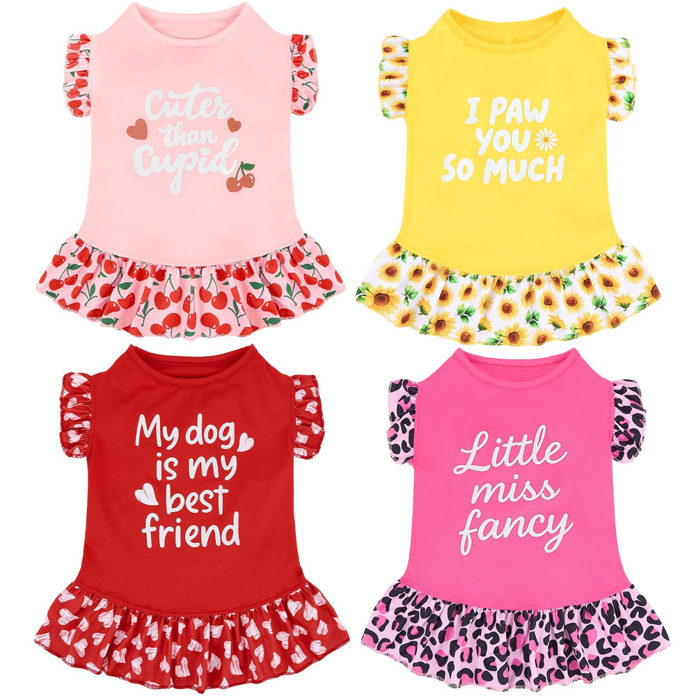 XPUDAC robe chien petit florale, idéale pour balades printanières et sorties festives.