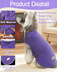 XPUDAC veste polaire bleue pour chien, maintien au chaud lors des sorties