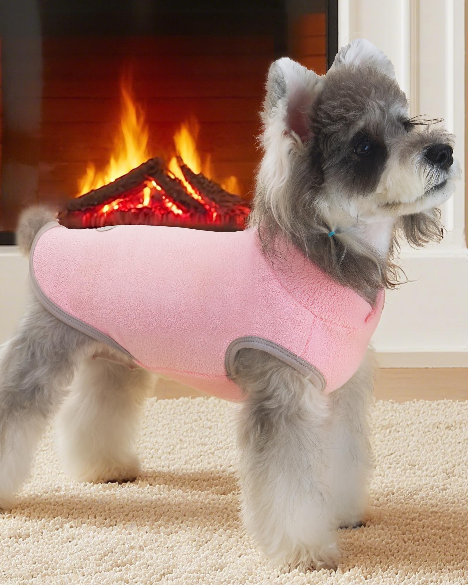 XPUDAC veste polaire rose pour chien, look vif et chaleur douce