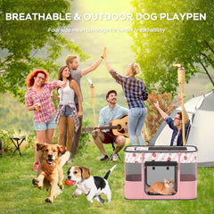 XRG enclos portable rose avec ventilation 360 pour circulation d air