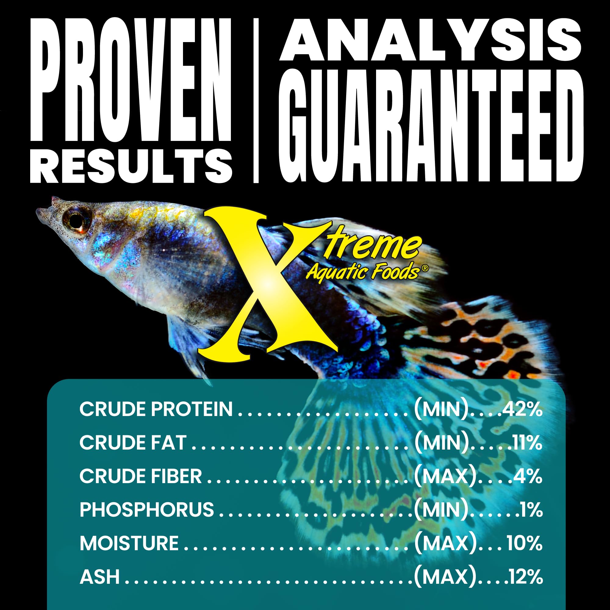 Flocons-emballage-16oz Xtreme Aquatic Foods, format pratique pour aquarium communautaire.