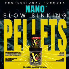 Xtreme Aquatic Foods nano-pellets coulants pour guppys, couleurs intensifiées.