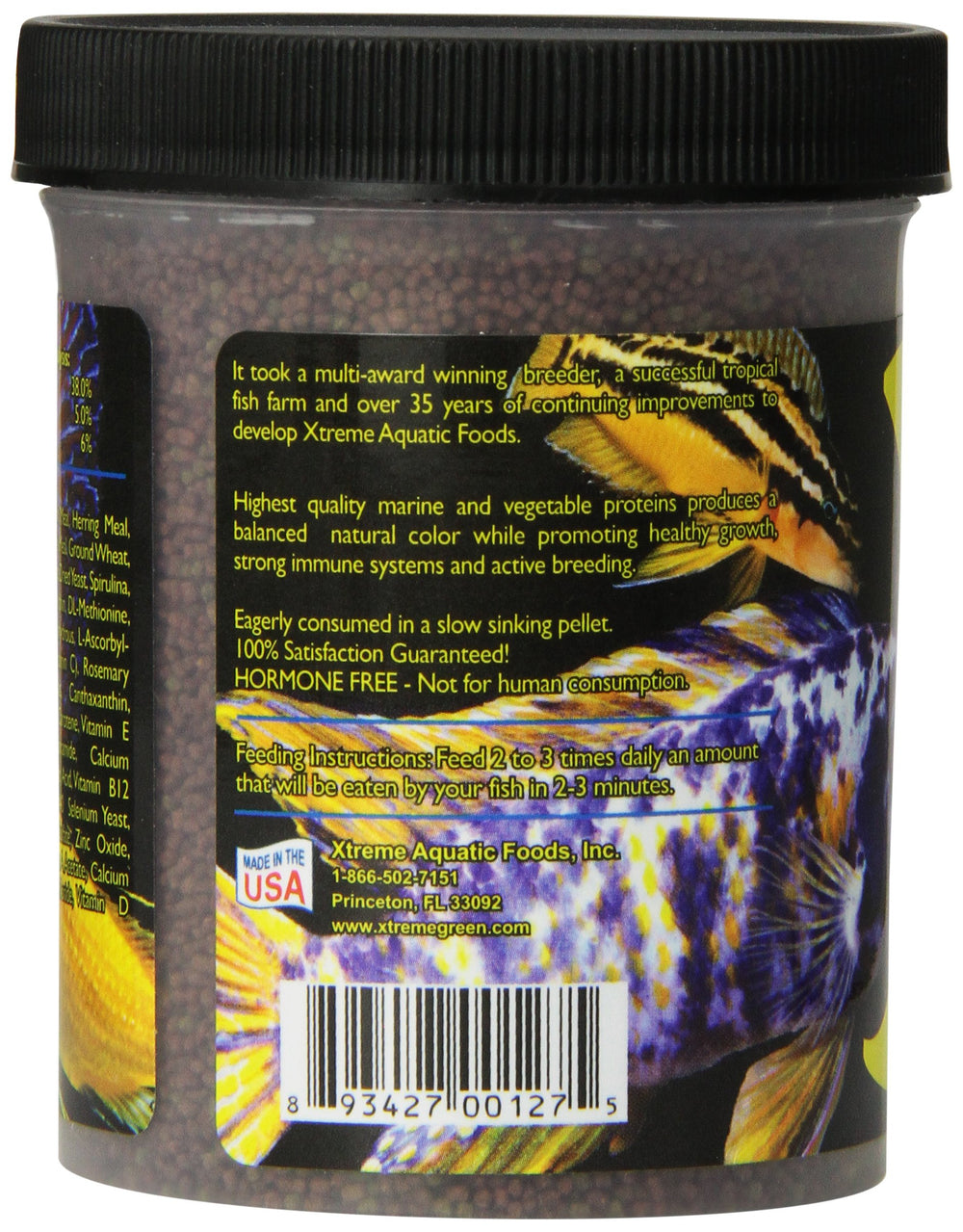 Nutrition équilibrée sans hormones ajoutées de Xtreme Aquatic Foods