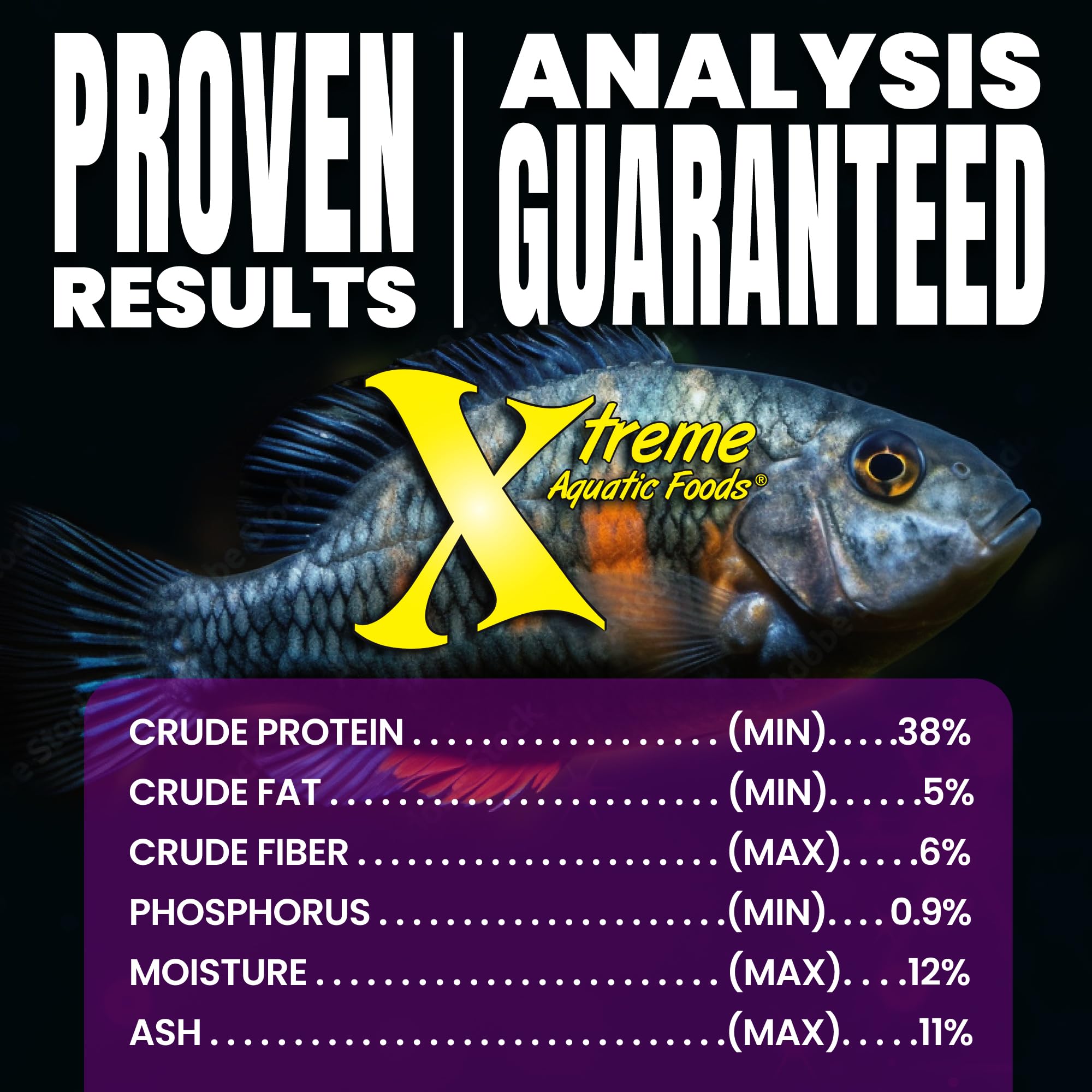 Nourriture Peewee de Xtreme Aquatic Foods, stimule les couleurs et l’énergie des cichlides.