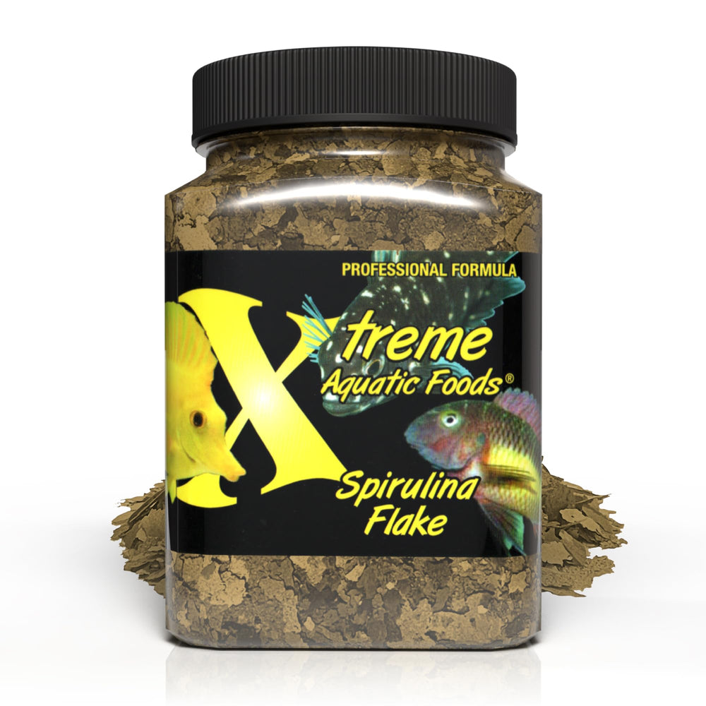 Flocons Spiruline Xtreme: coloration tropicale améliorée des poissons.