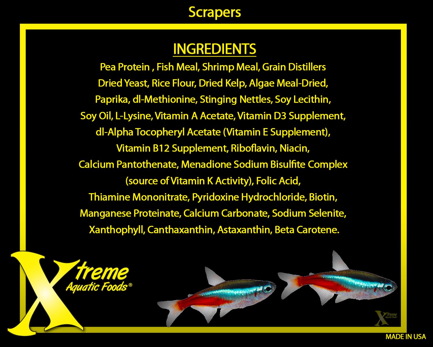 Xtreme Scrapers Wafers — nourrissage nocturne dans l'aquarium, pratique et fiable.