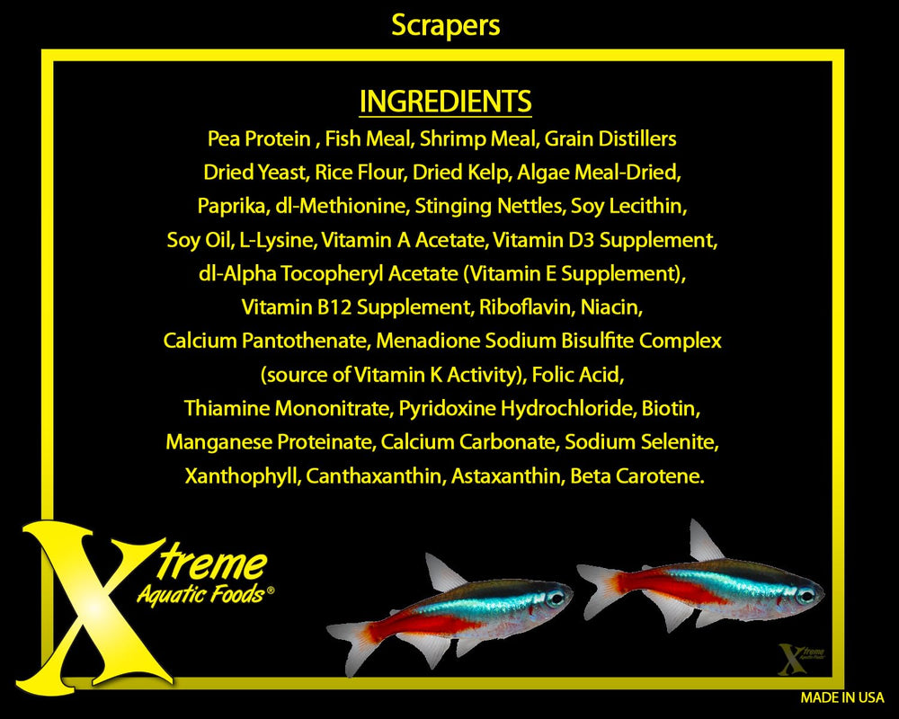 Xtreme Scrapers Wafers — nourrissage nocturne dans l'aquarium, pratique et fiable.
