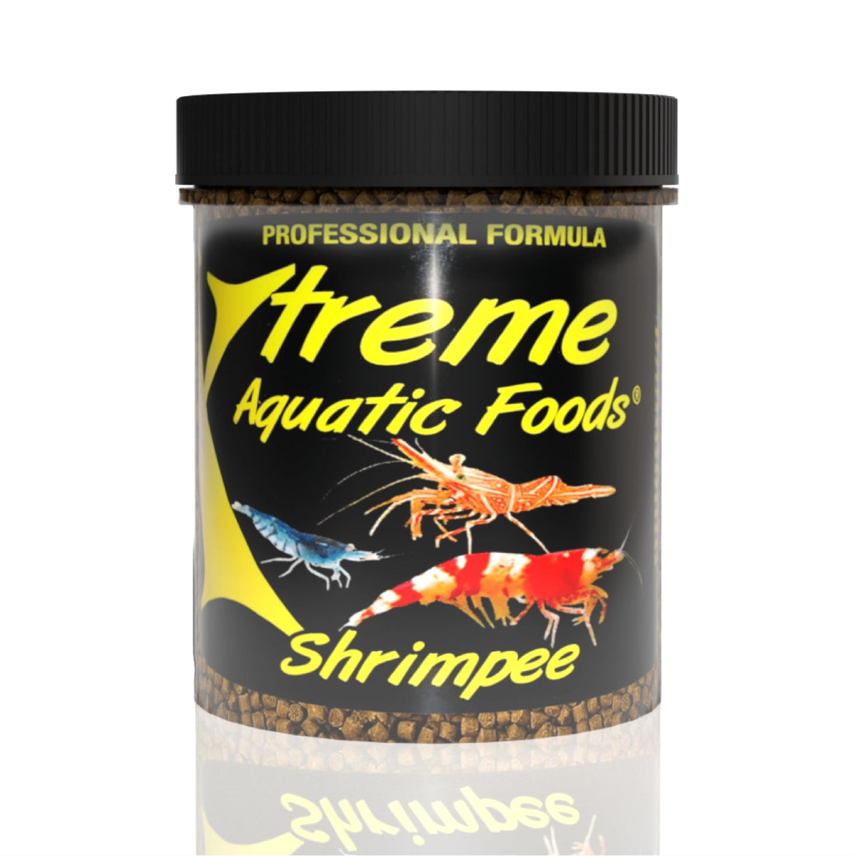 Xtreme Shrimpee batonnets 3mm en action nourrissant les crevettes