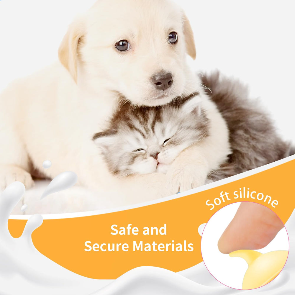 Design anti étouffement Xuandea chaton jaune, flux stable pour nourrir sans risque d'air.