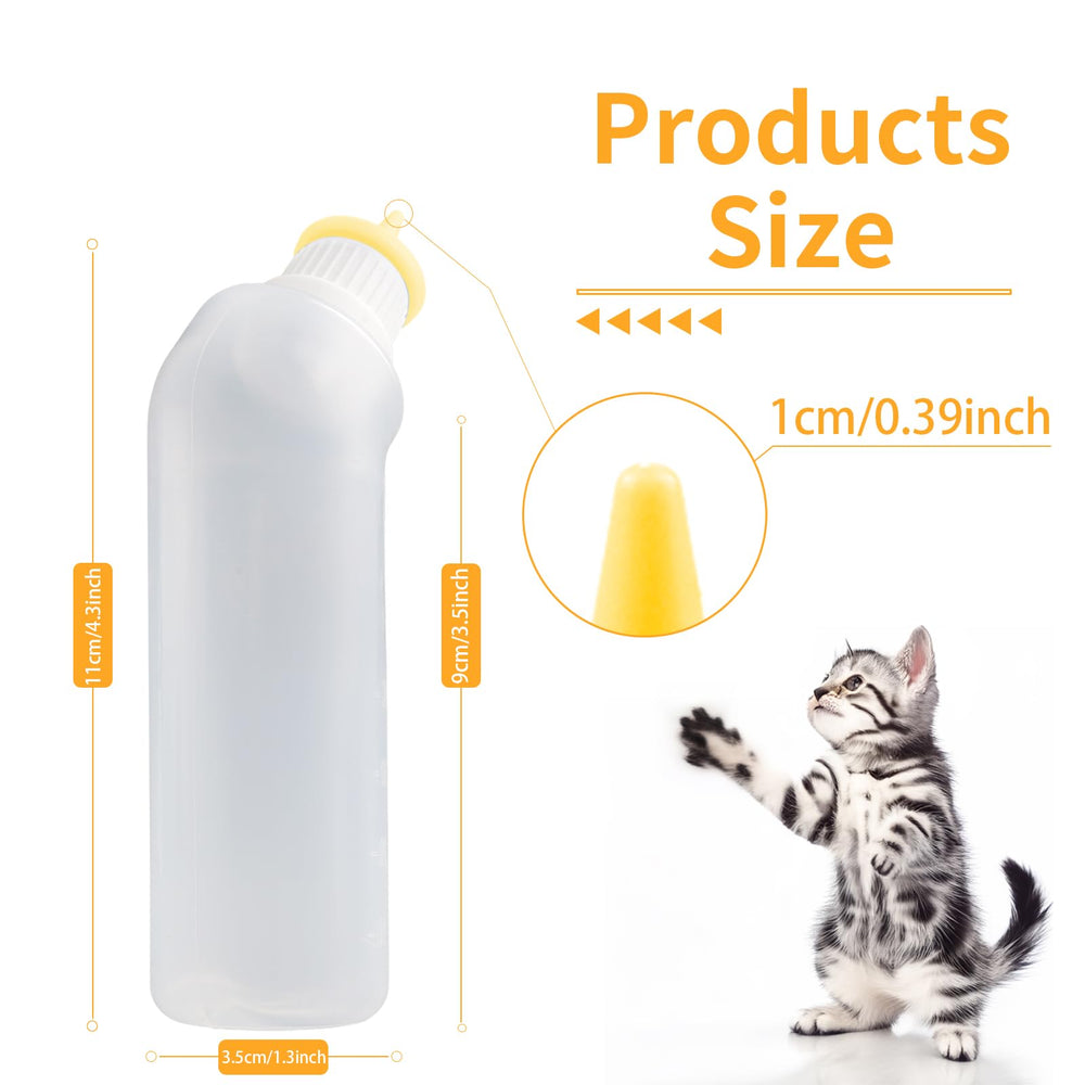 Tétine silicone Xuandea chaton jaune, douceur lors des tétées pour chiots et chatons.