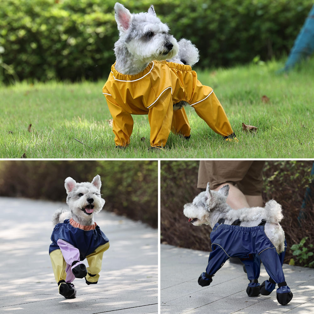 XUANNIAO bottes chien jaune XL bande reflectissante pour visibilite faible
