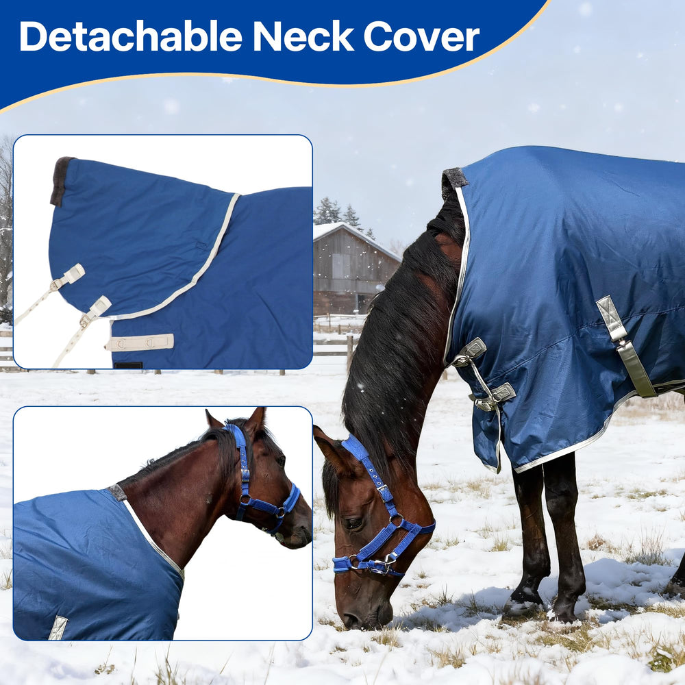 XUANNIAO Couverture cheval hiver doublure coton 280 g chaleur et confort.