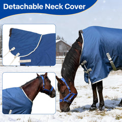 XUANNIAO Couverture cheval hiver doublure coton 280 g chaleur et confort.