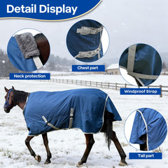 XUANNIAO Couverture cheval réglage sangles ajustables pour le confort.