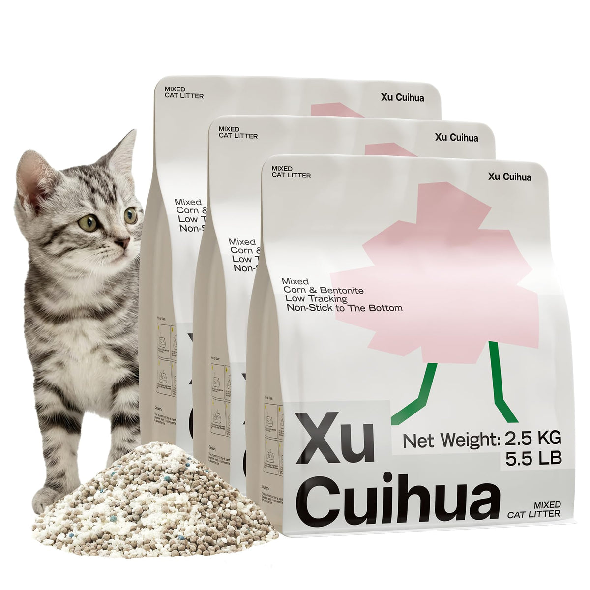 XuCuiHua Bentonite Mix – grumeaux forts facilitant un ramassage rapide.