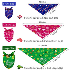 Xuniea bandana Saint-Valentin chien, touche romantique et couleur vive