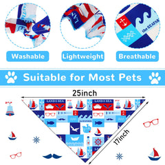 Xuniea bandanas chien motif ancre et voilier, parfait pour sorties plage.