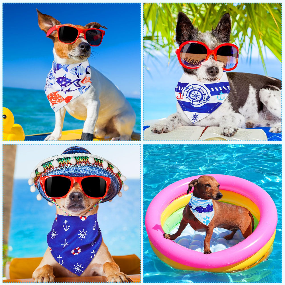 Xuniea bandanas chien bord de mer, facile à porter lors des sorties.