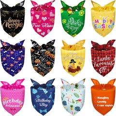 Bandanas Xuniea pour chien et chat – thème Noël, lavables et ajustables pour fêtes.