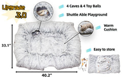 XxingSheep tunnel-chat quatre ouvertures et balles pendantes stimulent le jeu.