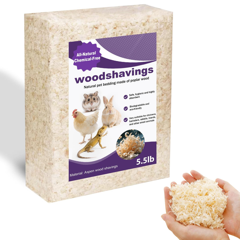 XXYOUPIN copeaux de tremble 5,5 lb sac: litière naturelle pour petits animaux