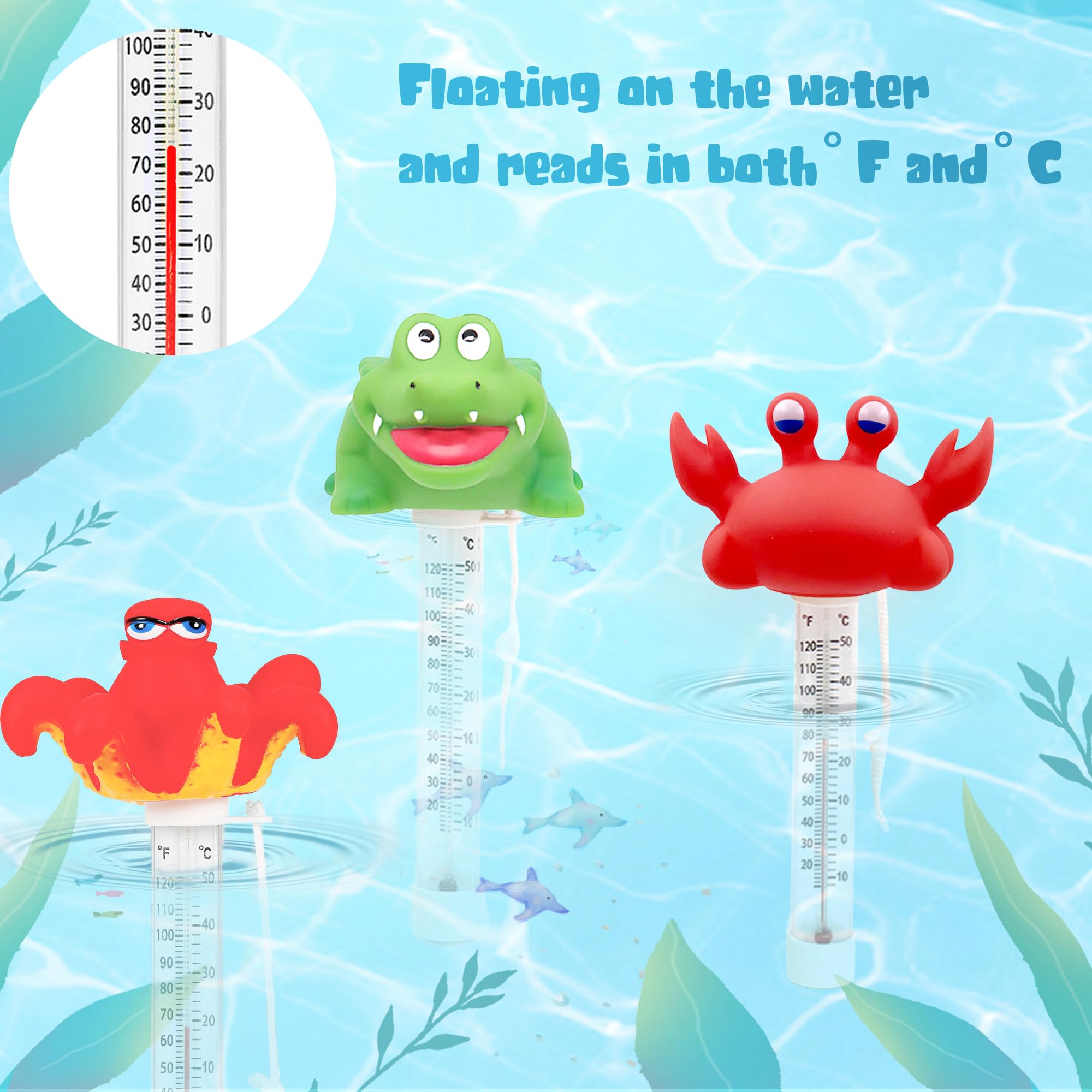 XY-WQ thermomètre flottant pour bains, adapté aux piscines et spas