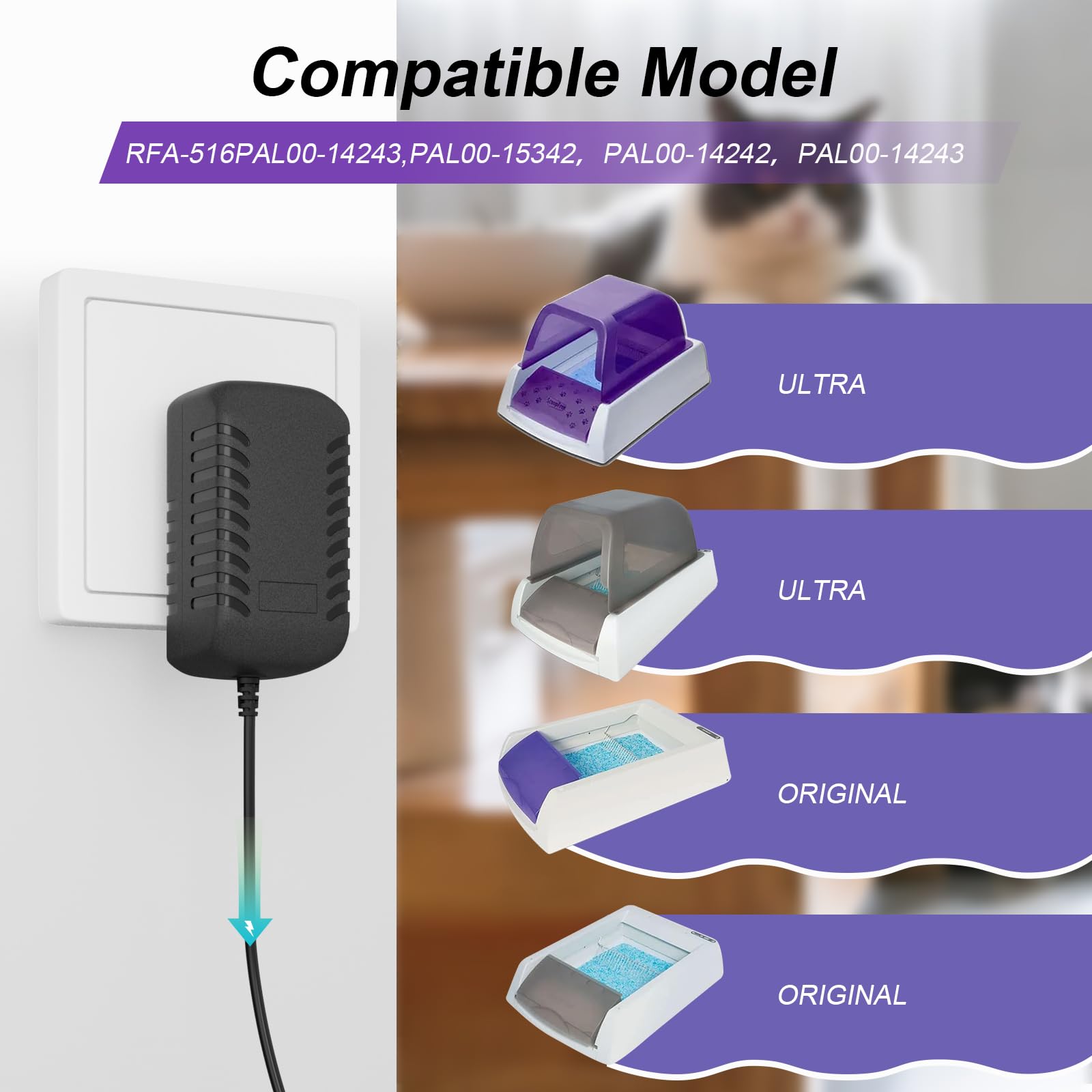Chargeur XZGm 18V pour ScoopFree, câble long facilitant l installation pratique.