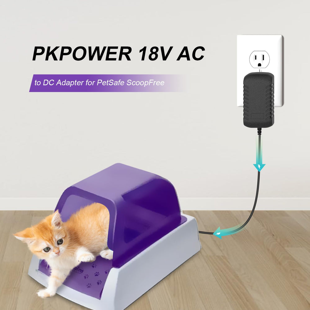 Chargeur XZGm 18V pour ScoopFree, emballage clair et étiquetage lisible.