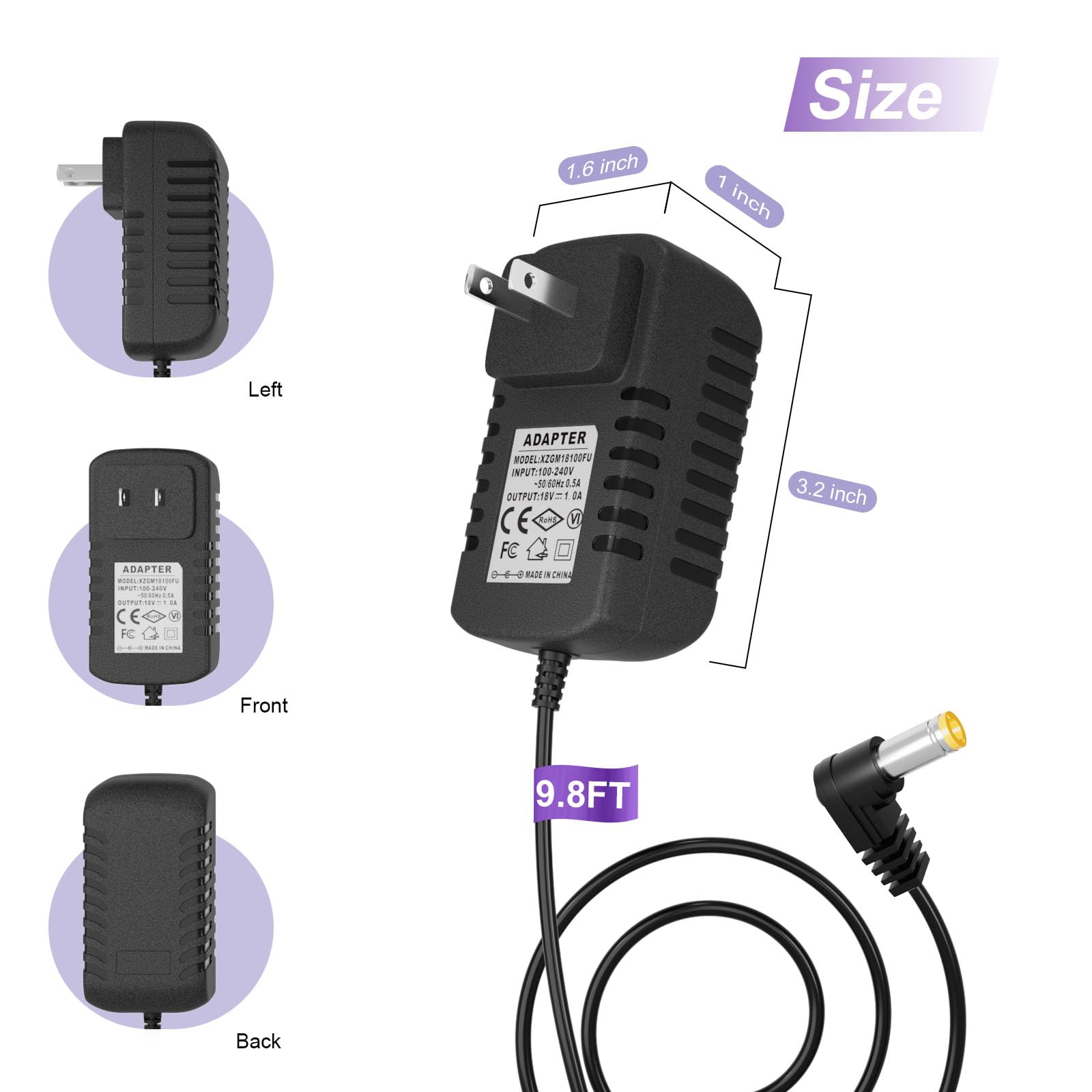 Chargeur XZGm 18V pour ScoopFree, installation simple et utilisation quotidienne à domicile.