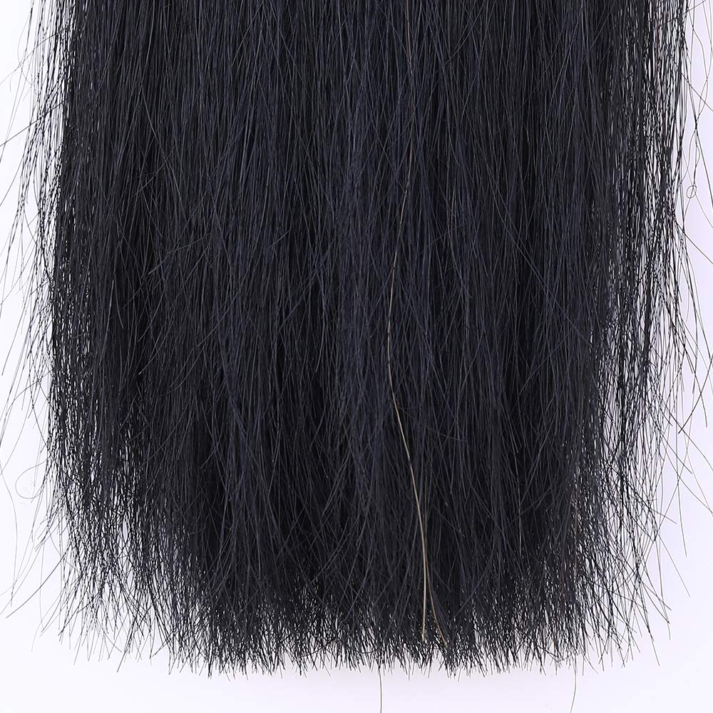 Y.J TAILS extensions: queue noire avec bas coup net pour une finition nette.