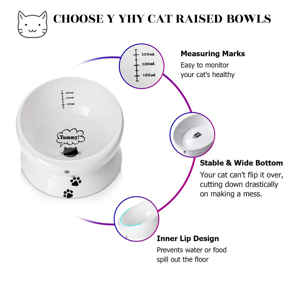 Bol Y YHY pour chat et petit chien, 15 oz, utilisation partagée