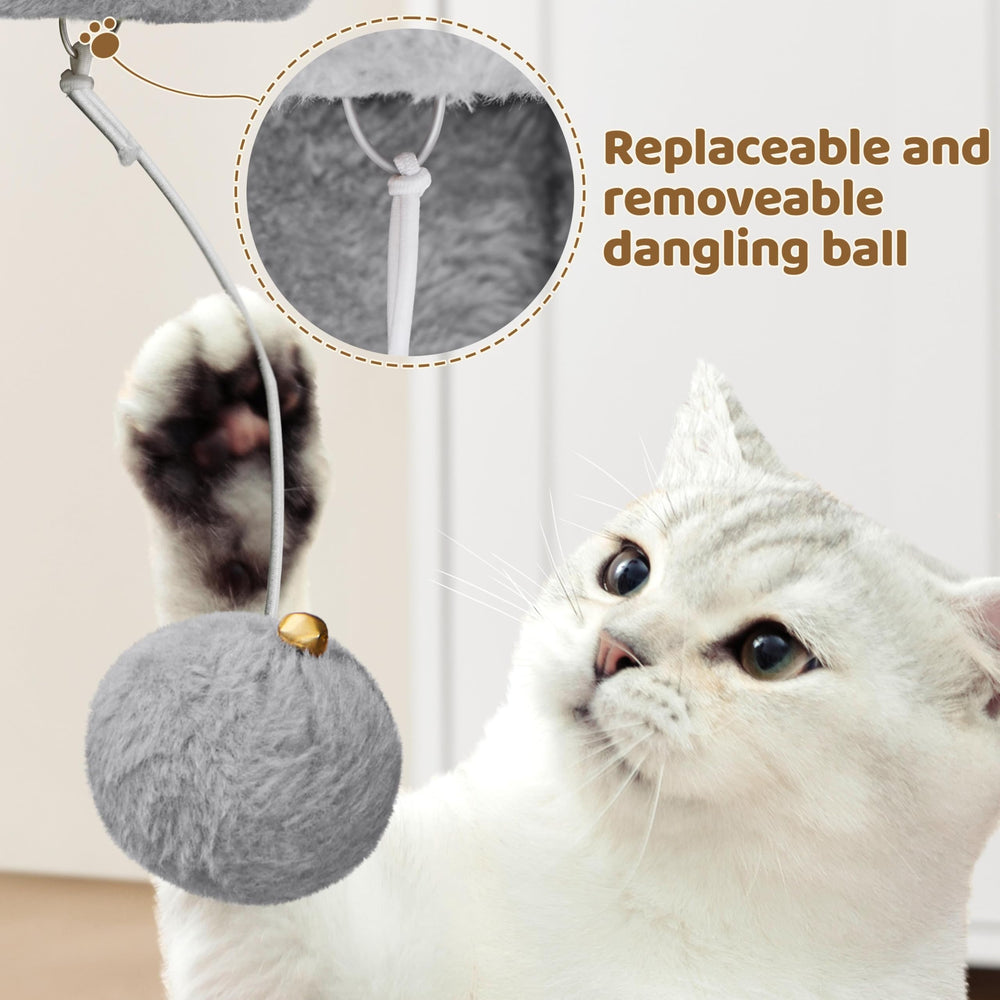 Yaheetech arbre-chat: structure bois robuste assure stabilité