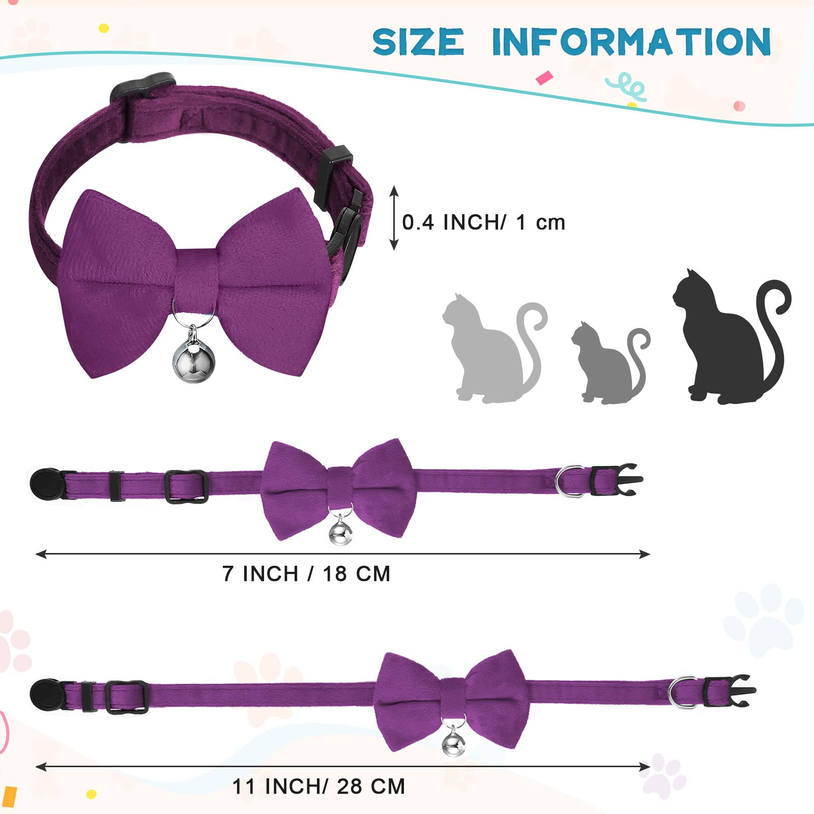 Collier Yahenda noeud papillon élégant, accessoire tendance pour chat