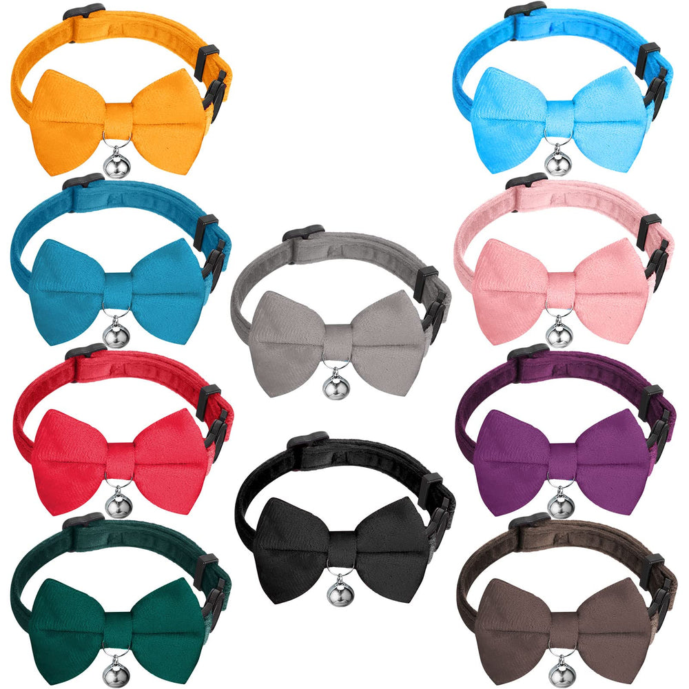 Collier Yahenda pour chat avec noeud papillon velours, look chic et coloré