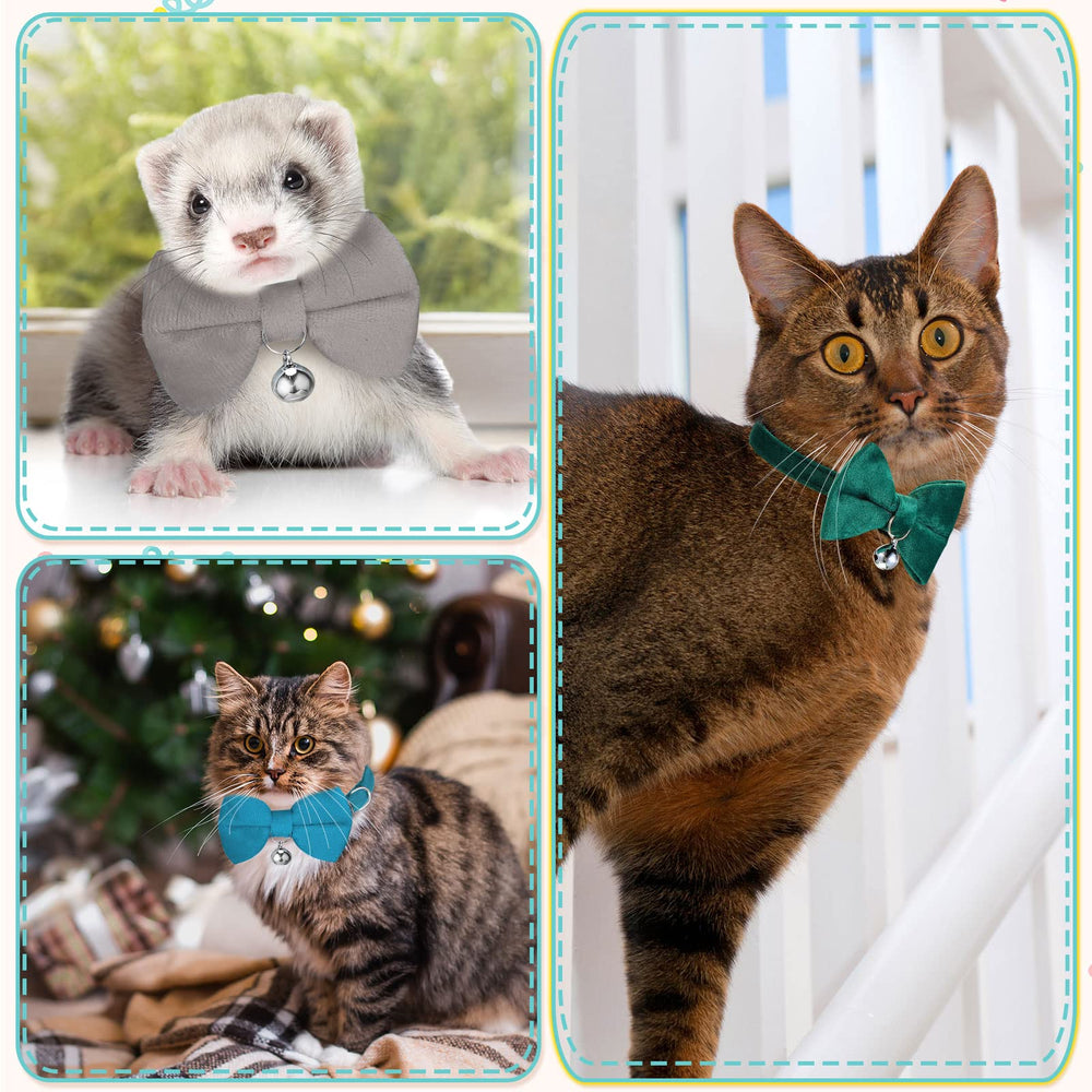 Ensemble Yahenda de 10 colliers noeud papillon pour chats, colorés