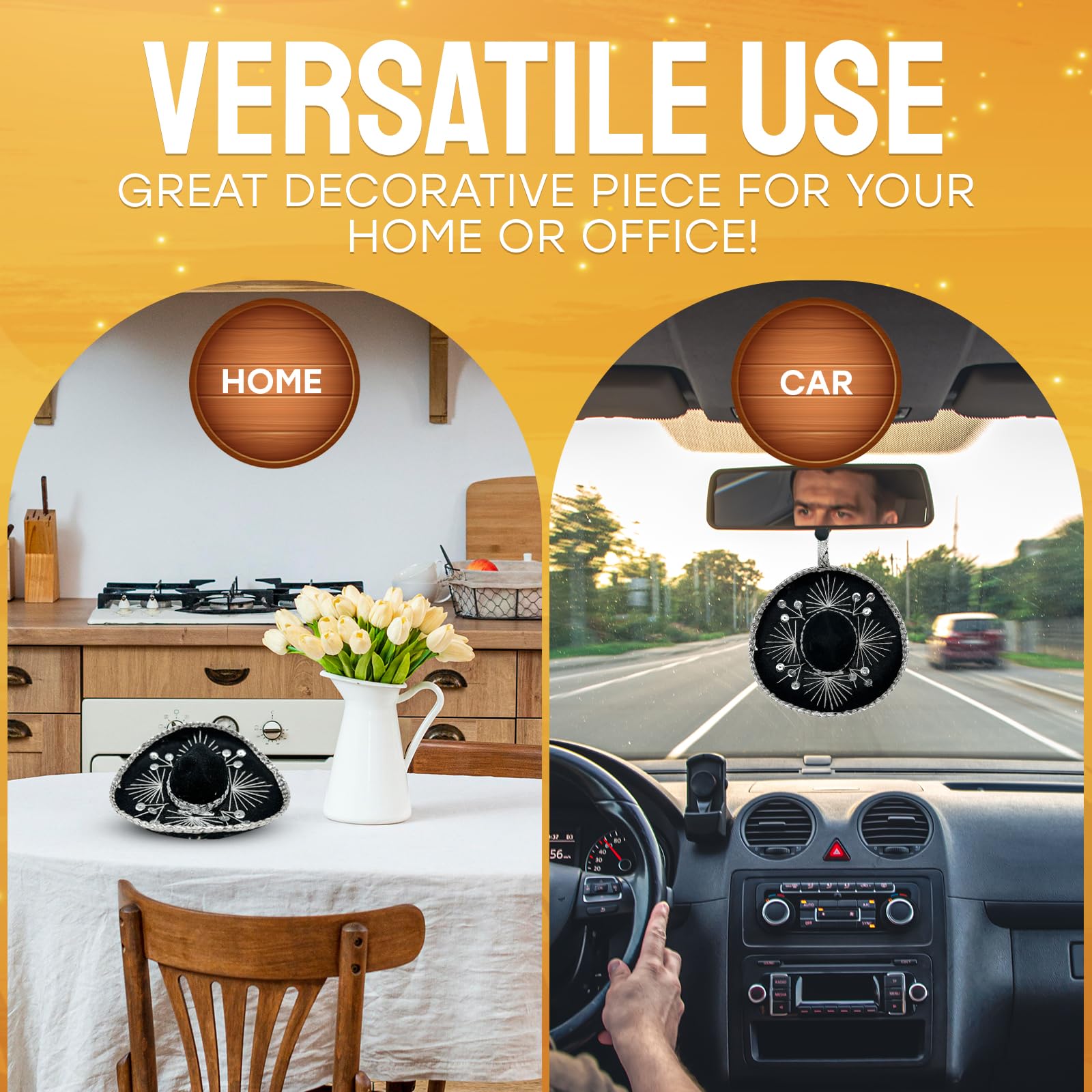 Accessoire décoratif YAJUA noir pour table ou bureau lors d’événements.