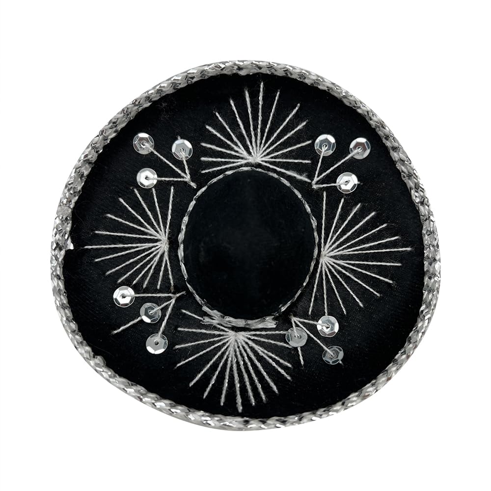 Mini chapeau noir YAJUA pour costumes ou décor thématique mexicain.