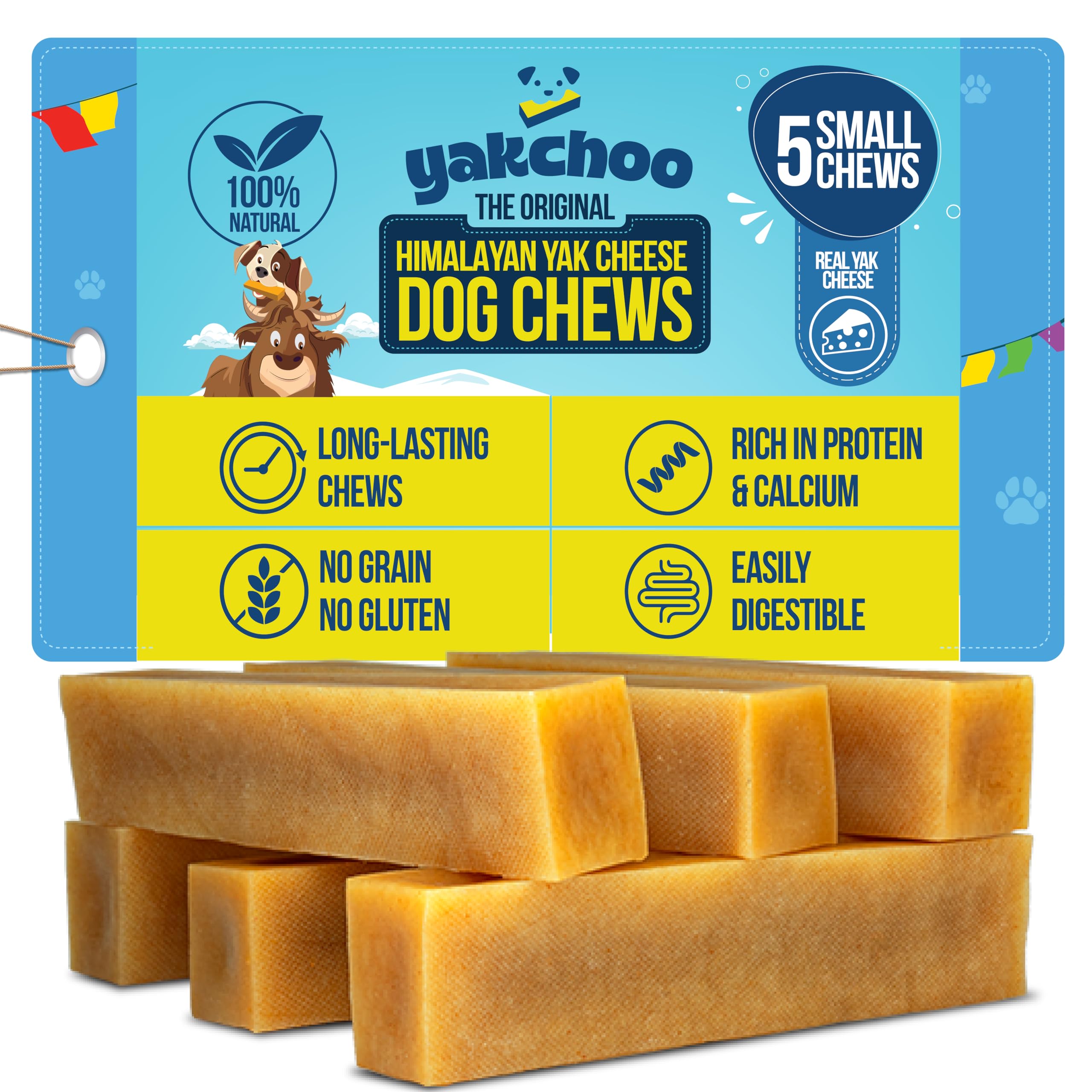 Friandises Yakchoo visibles dans l emballage Himalaya pour votre chien.