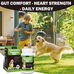 Ingrédients premium de la gamme Yakucho Lvermect pour chiens.