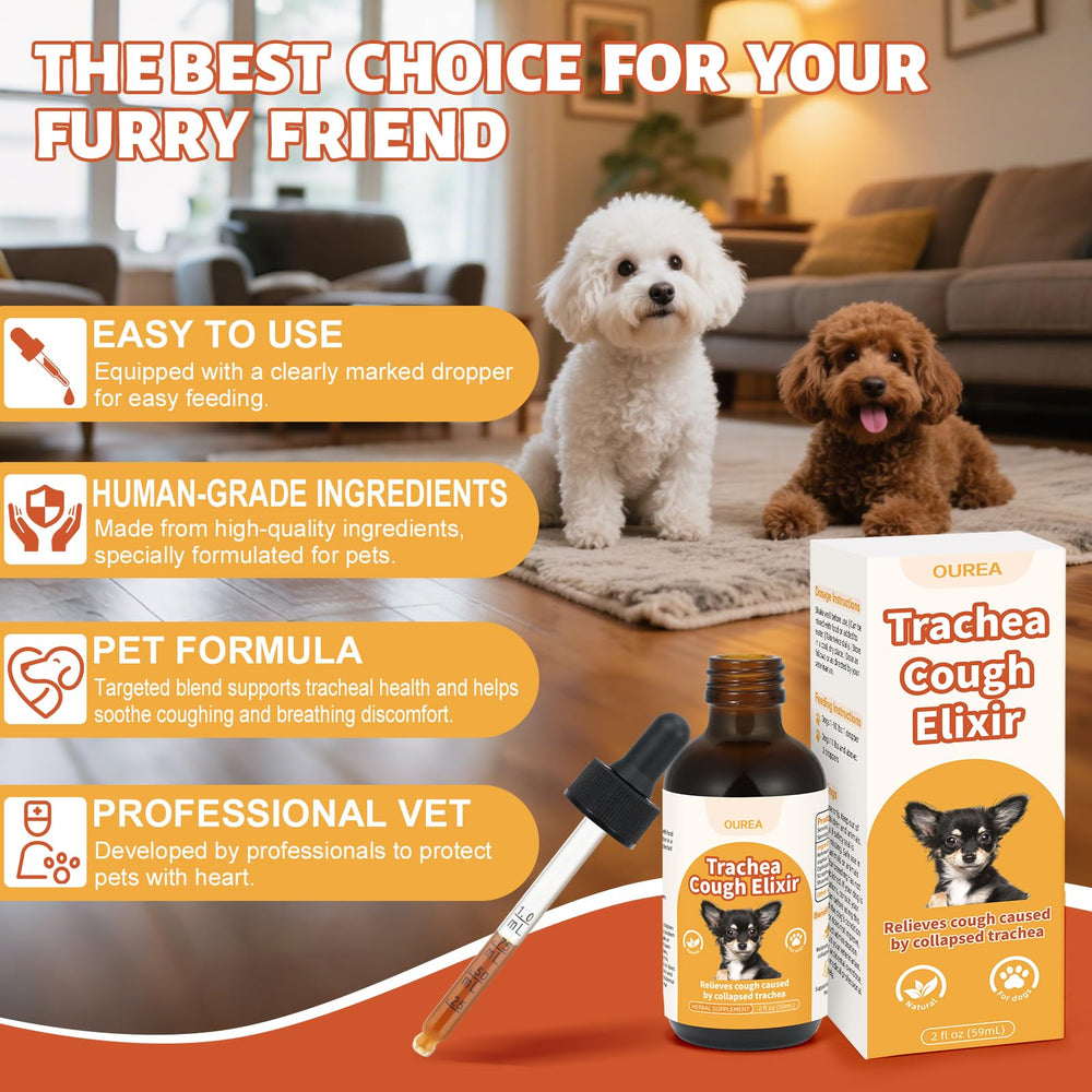 Mélange à ajouter à l’alimentation du chien pour une respiration plus confortable.