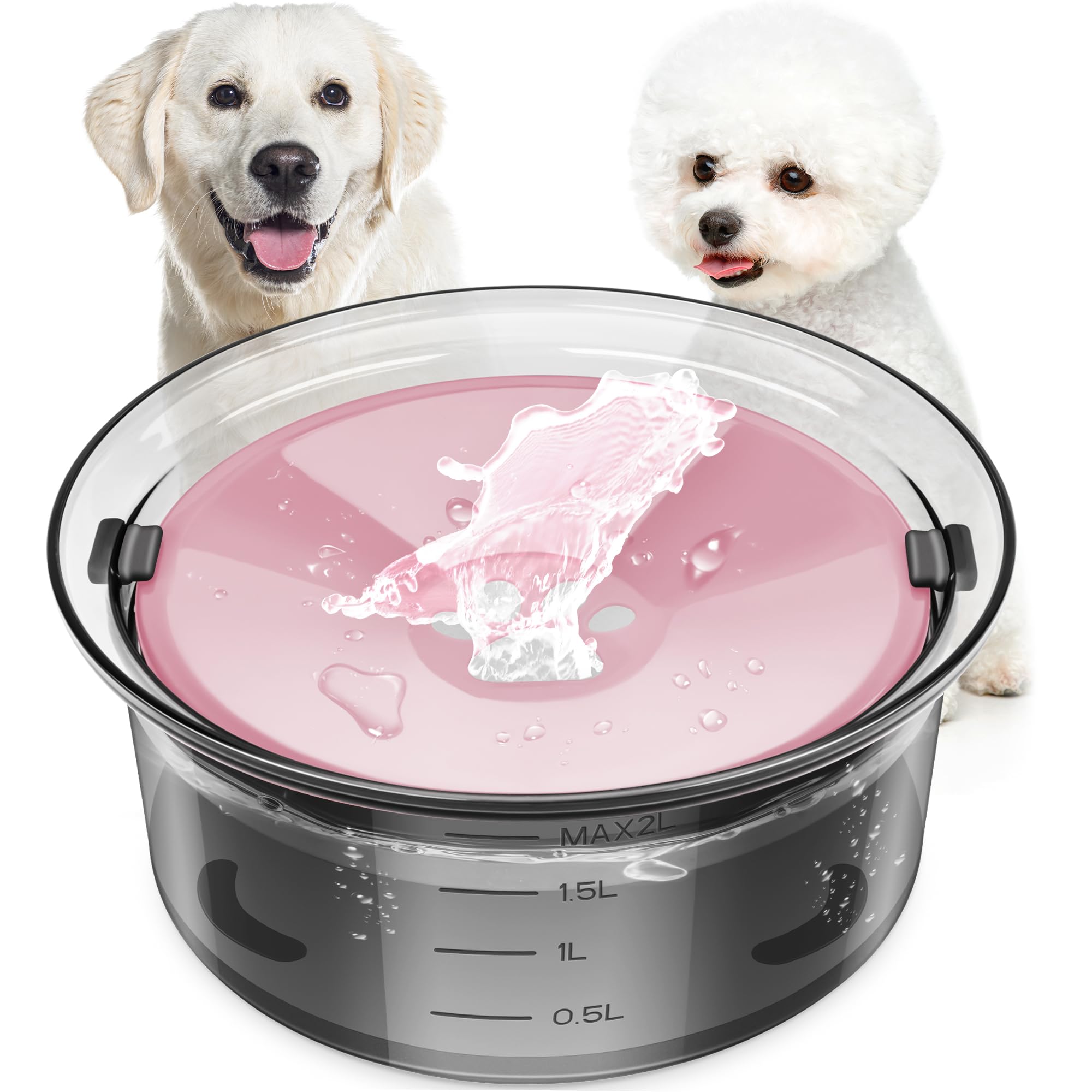 Bol d'eau Yalanle anti-débordement pour chien, évite les éclaboussures autour.